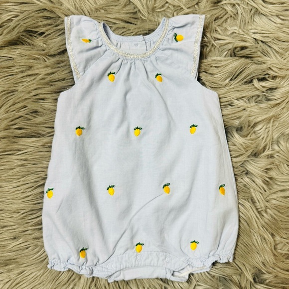 Janie & Jack lemon print one piece - Picture 1 of 5